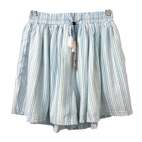 BCBGeneration Striped High Waisted Tassel Shorts Small Coastal Vacation Boho‎ - Picture 1 of 6
